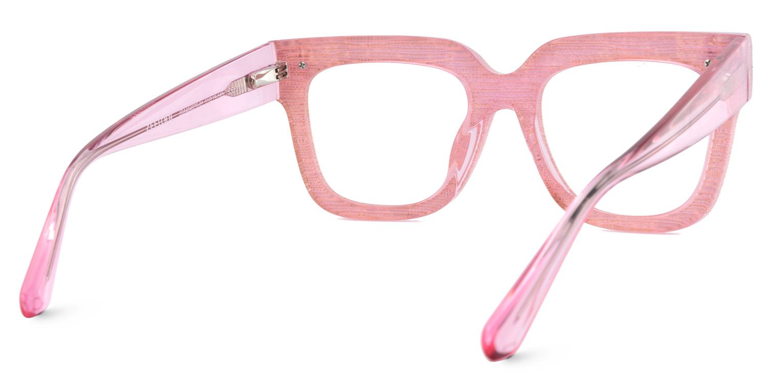 Teresita Thick Blue Denim Glasses in Square Design | ZEELOOL UK5