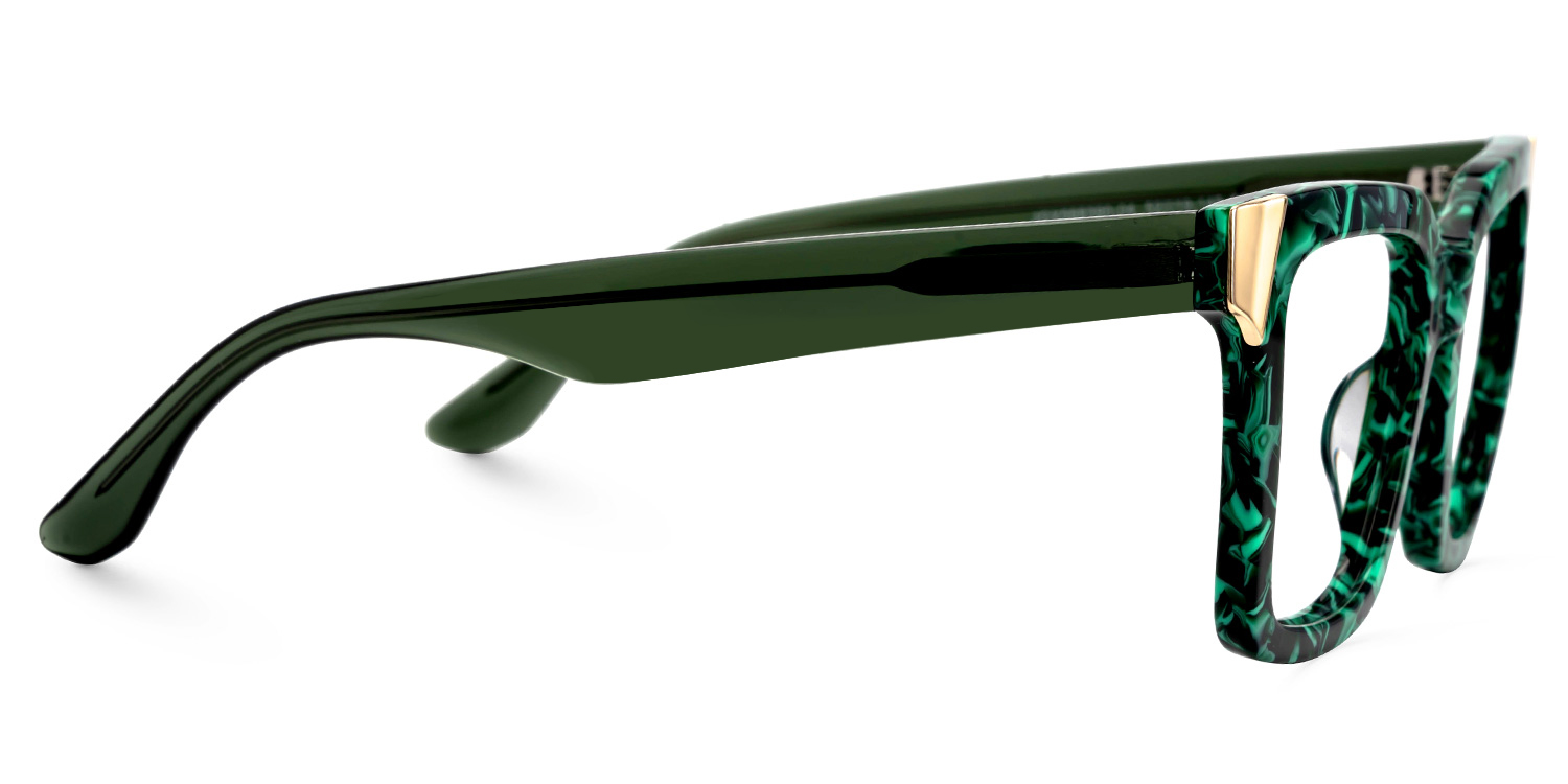 Shernia Square Green-Floral Glasses2