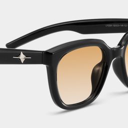 Lyric Rectangle Black Polarized Sunglasses5
