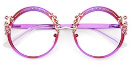 Nelida Round Purple Glasses2