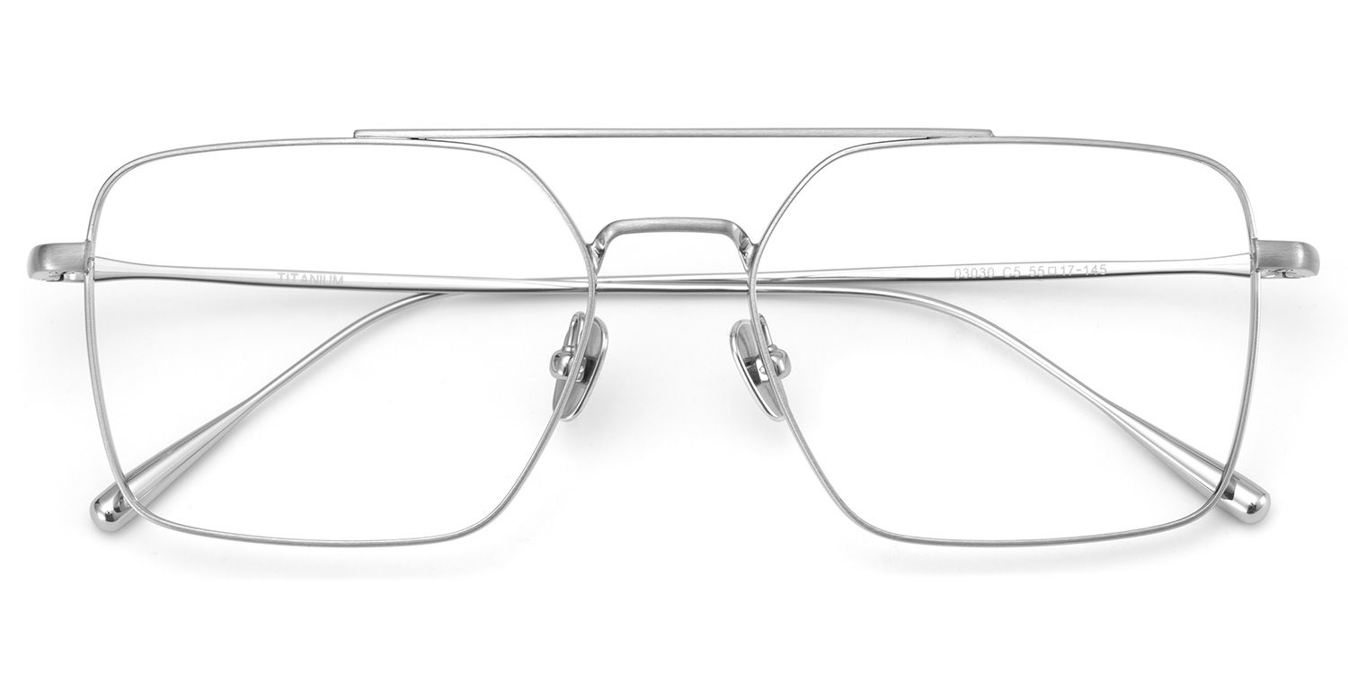 Jensen Eyeglasses in Aviator Sliver Frame | ZEELOOL UK3