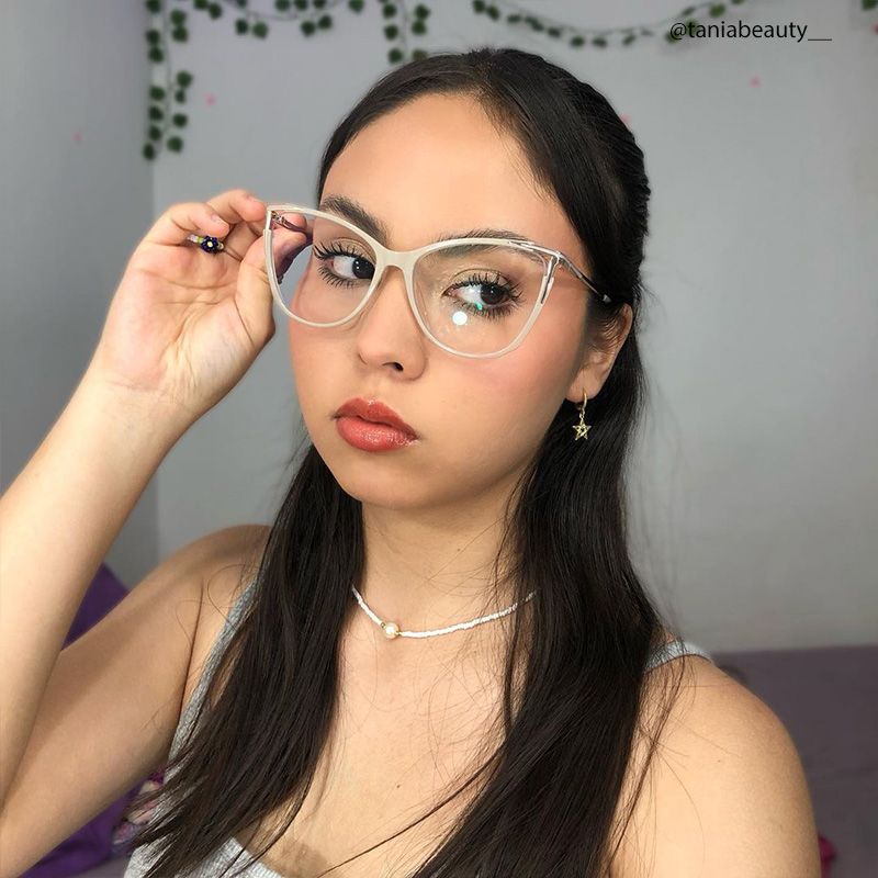 Yomary Cateye Khaki EyeGlasses | ZEELOOL UK9