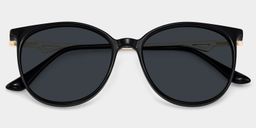 Chanty Black Round Sunglasses1