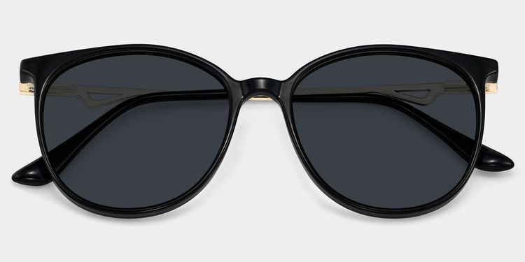 Chanty Black Round Sunglasses