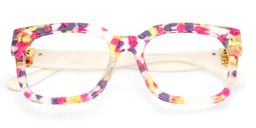 Scicluna Floral Square Glasses2
