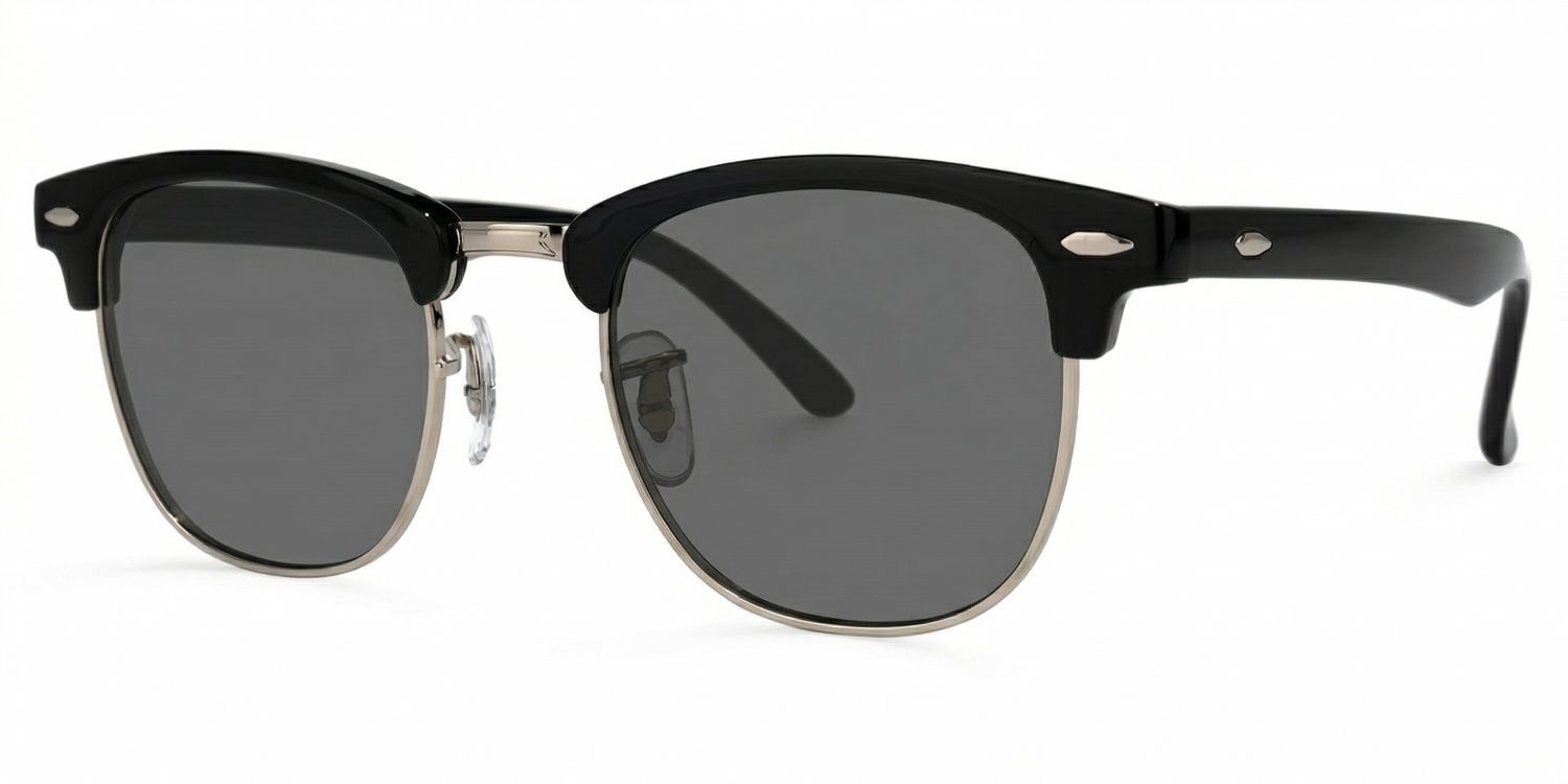 Hacker Browline Black Glasses | Zeelool Glasses1