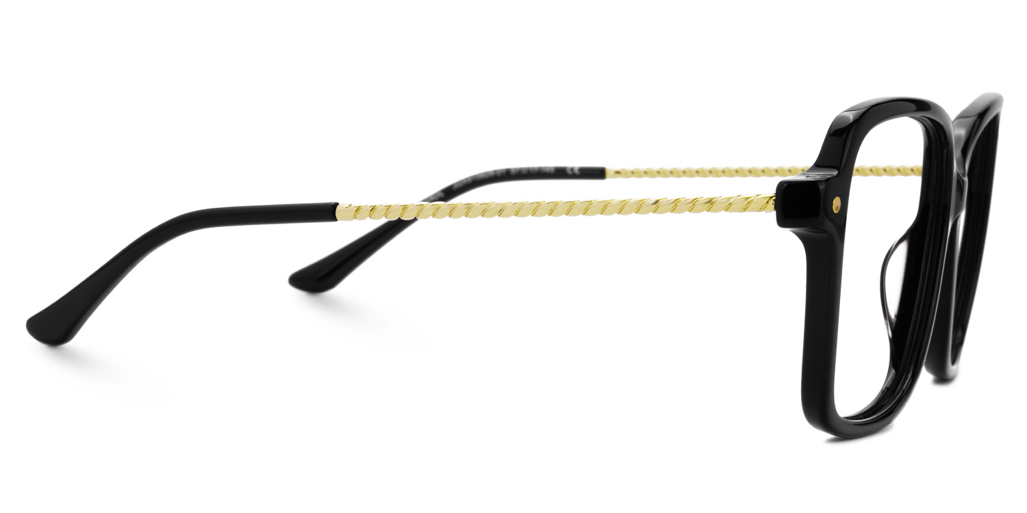 Monica Square Black Glasses2