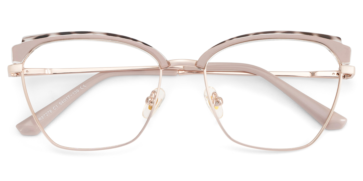 Phoebe Browline Khaki Frame Eyeglasses for Woman| ZEELOOL UK2