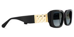 Jonas Rectangle Black Sunglasses3