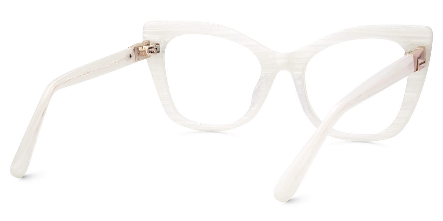 Vela Cateye White Designer Glasses on Sale | ZEELOOL UK3
