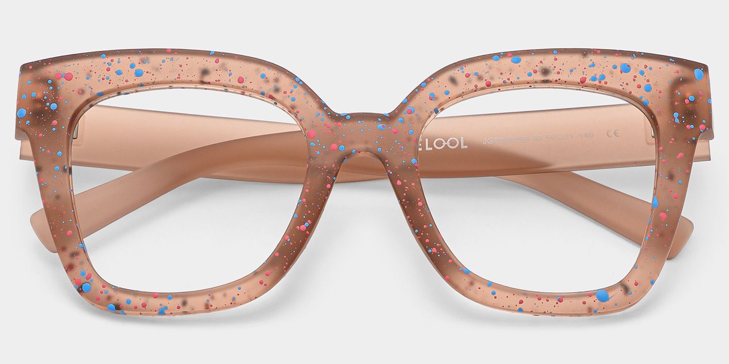 Malcolm Large Square Nerdy Glasses with Matte Brown2