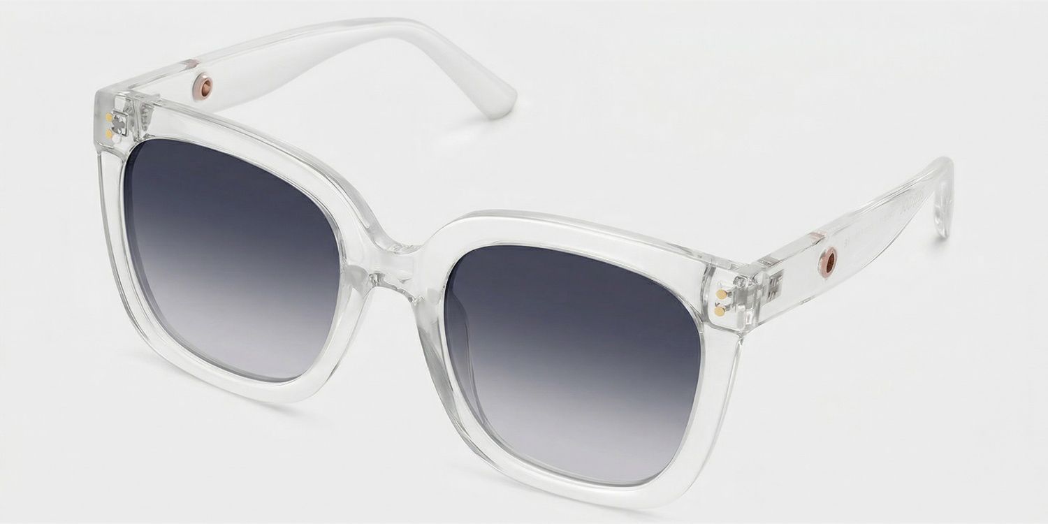 Ebony Square Clear Clear Frame Glasses | Zeelool2