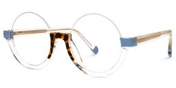 Cheril Round Clear Glasses1