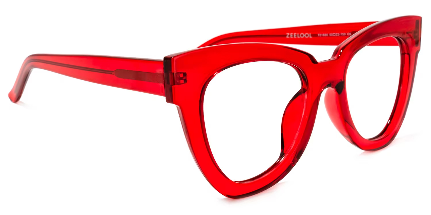 Yaser Cateye Red Glasses4
