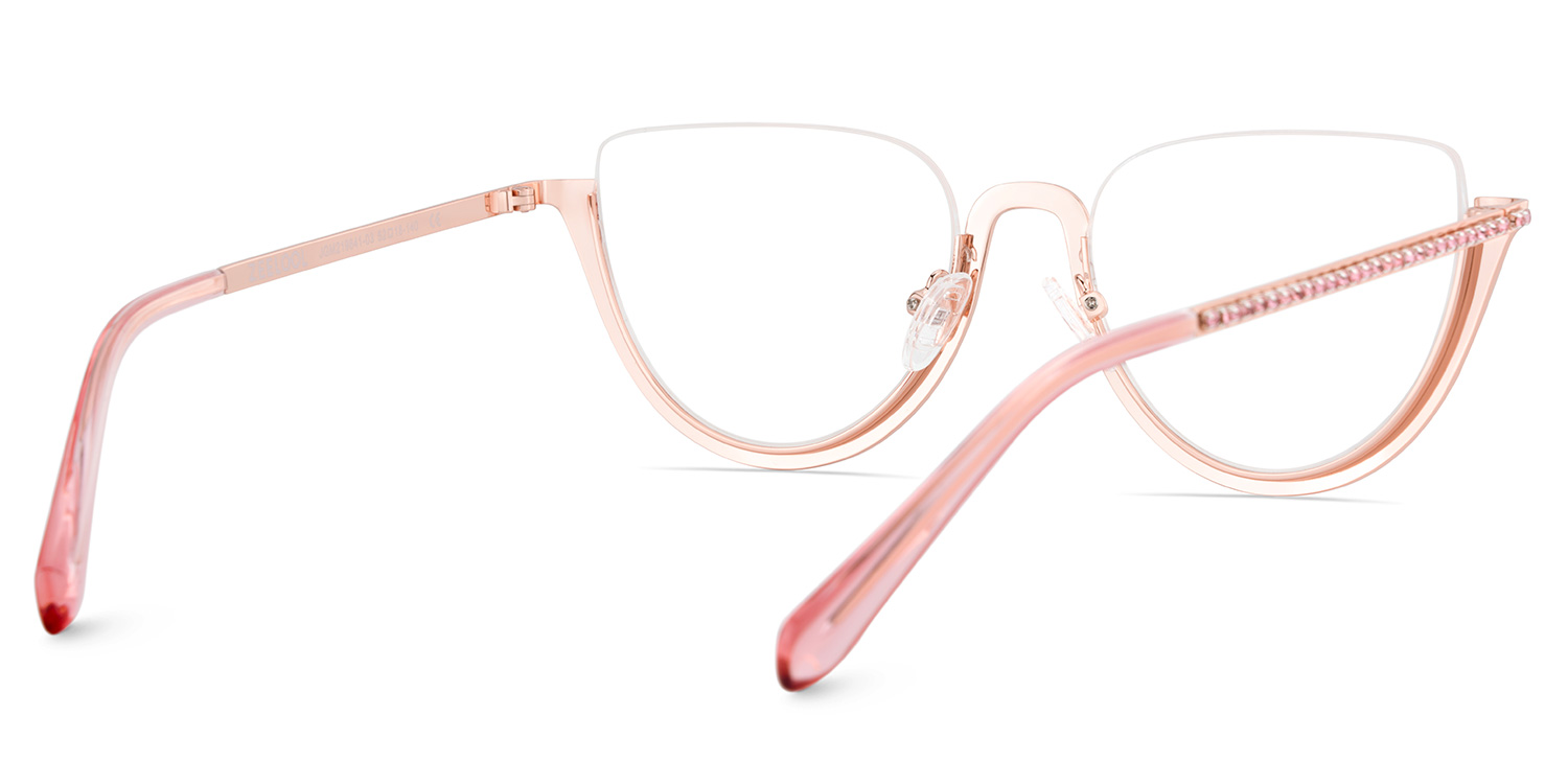 Sparkle Cateye Pink Glasses6