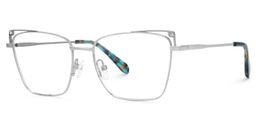Loraine Rectangle Silver Glasses1