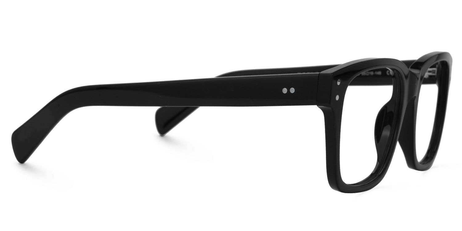 Fussell Square Black Full-Frame Glasses | ZEELOOL UK2