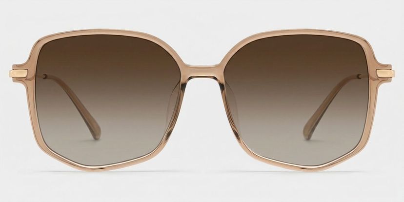 Payton Beige Geometric Sunglasses