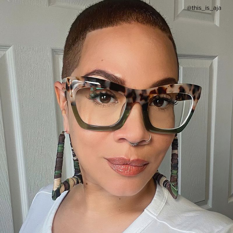 Benitez Square Two-Tone Frame & Prescription Eyeglasses7