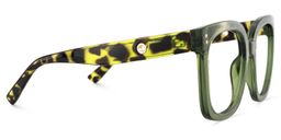 Ebony Green Tortoise Square Glasses5