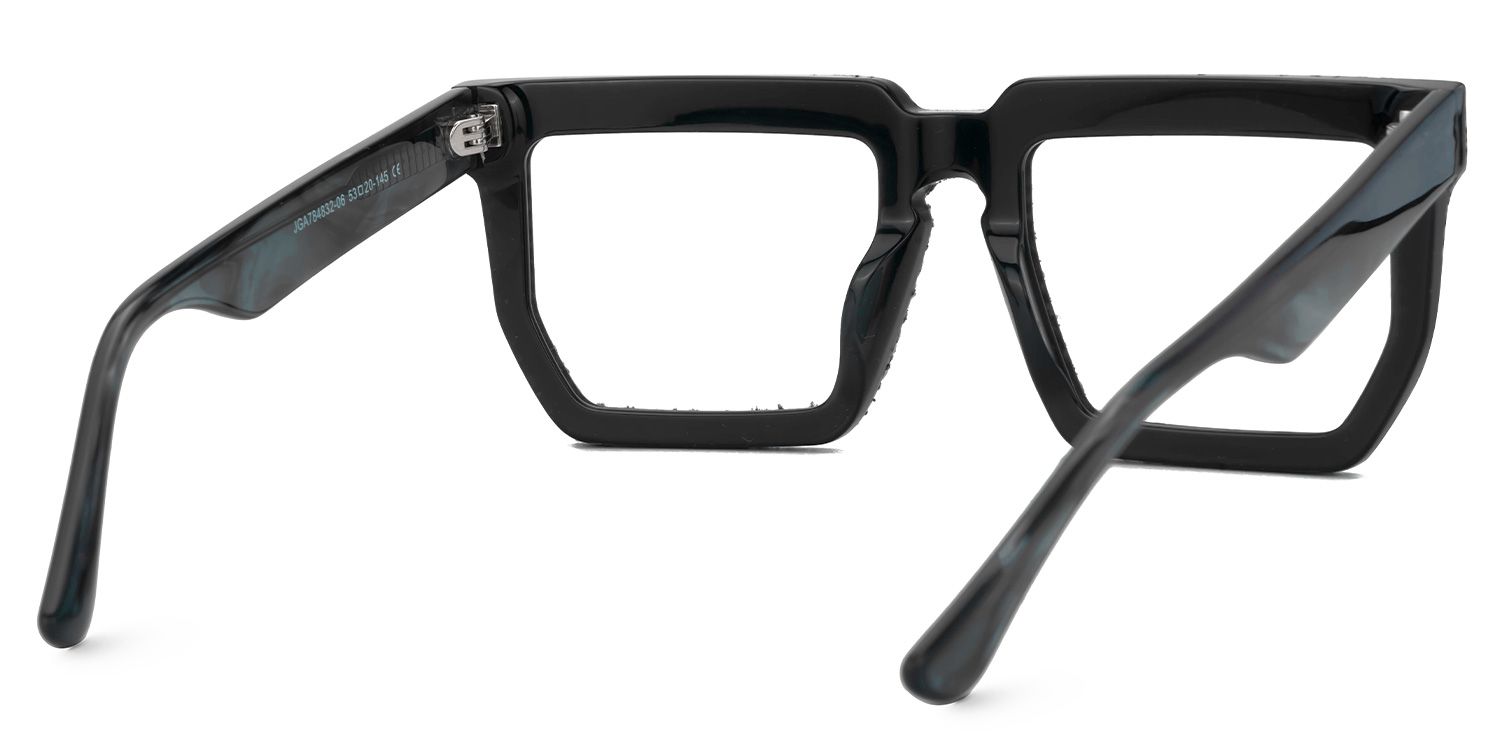 Rectangle Daniela Denim Black Glasses Deals | ZEELOOL UK3