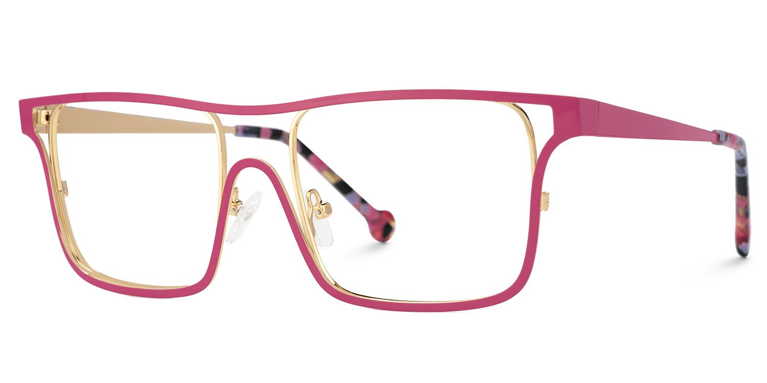Nova Wide Rose Gold Glasses with Rectangle Frames | ZEELOOL UK1