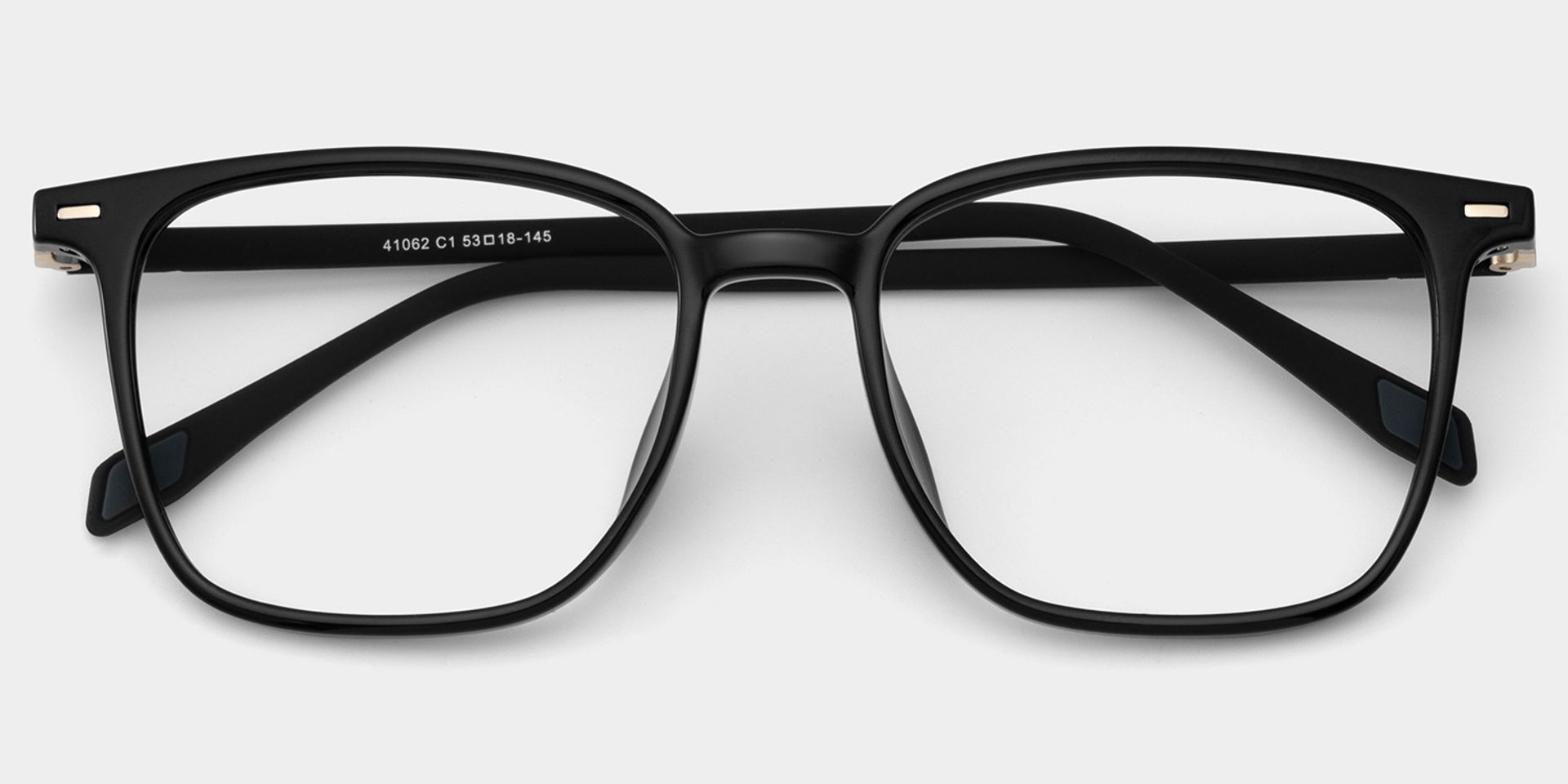 Charles Oversized Black Square Glasses Frames for Women and Men | ZEELOOL1