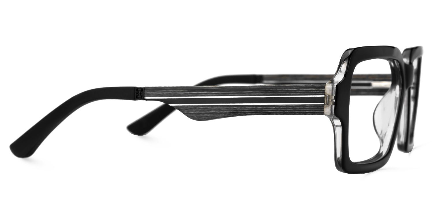 Bentley Square Black Eyeglasses with Mixed Materials -Zeelool2