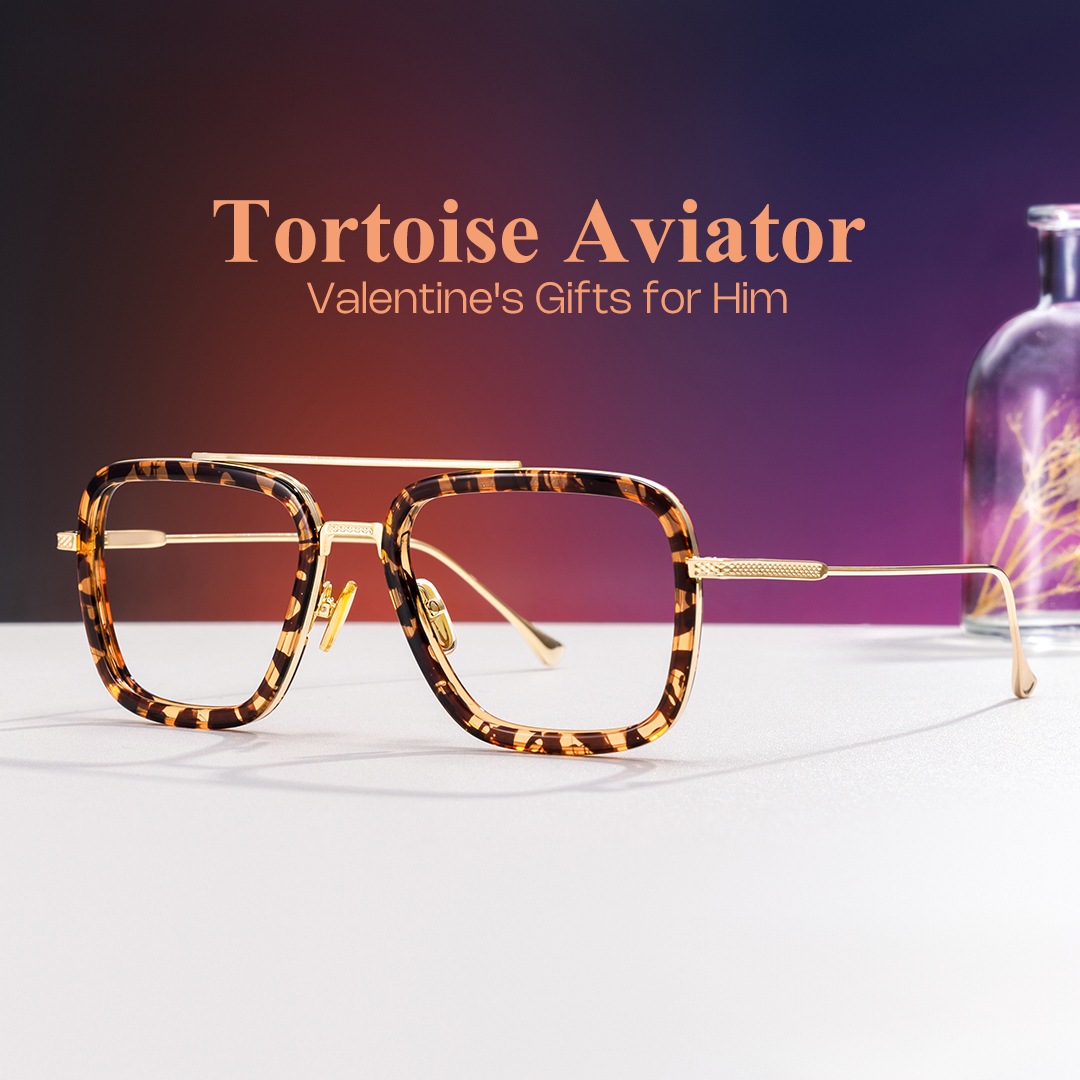 Gifford Rectangle Tortoise Frame Glasses | ZEELOOL UK0