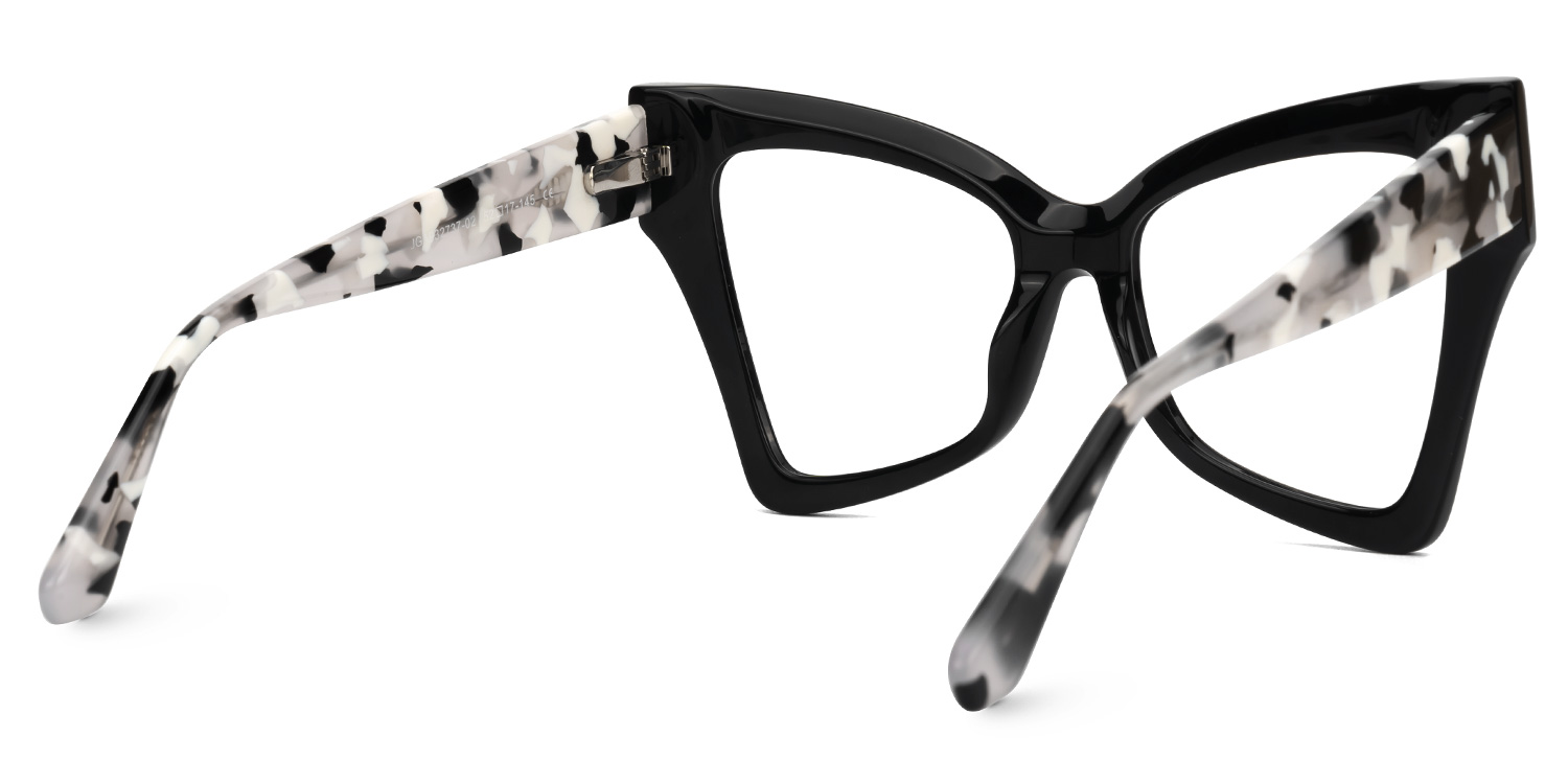 Migial Designer Eyeglasses in Butterfly Black Frame3