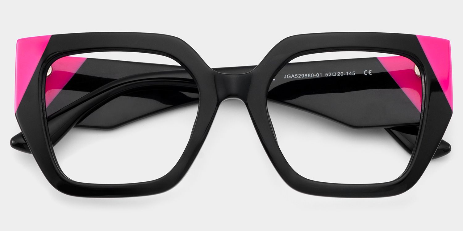 Viva Black Frame Glasses with Square Frame Online | ZEELOOL UK2