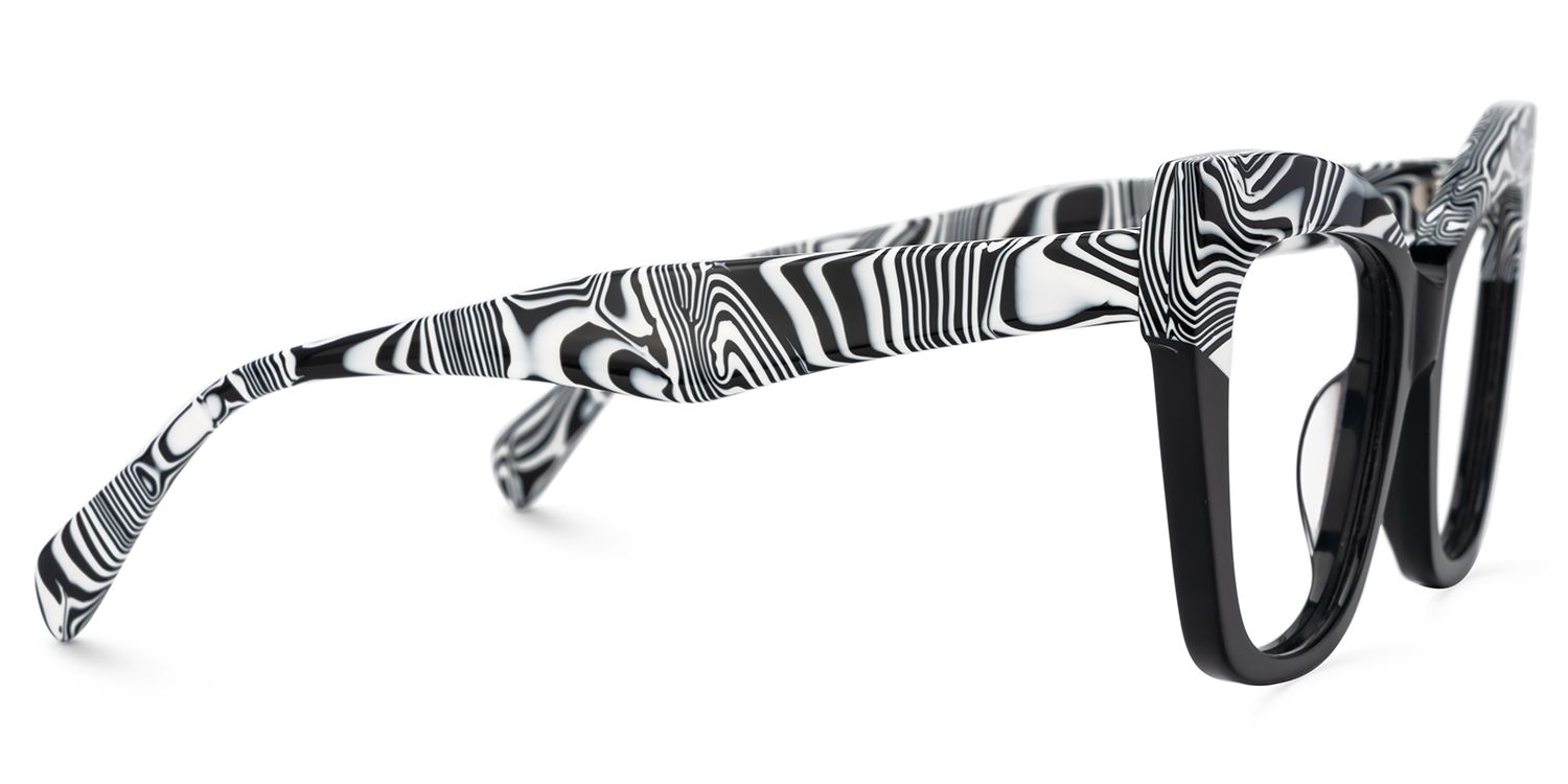Conrad Crow Print Glasses in Cateye Wide Frame Design2