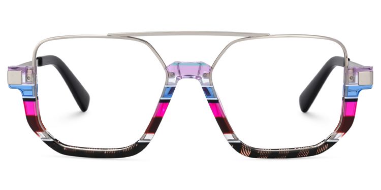 Oromiya Aviator Blue Purple Glasses
