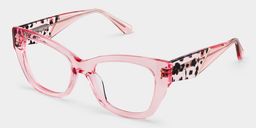 Skylar Butterfly Clear Pink Glasses4
