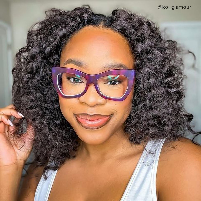 Bernita Geometric Red-Purple Glasses | ZEELOOL UK5