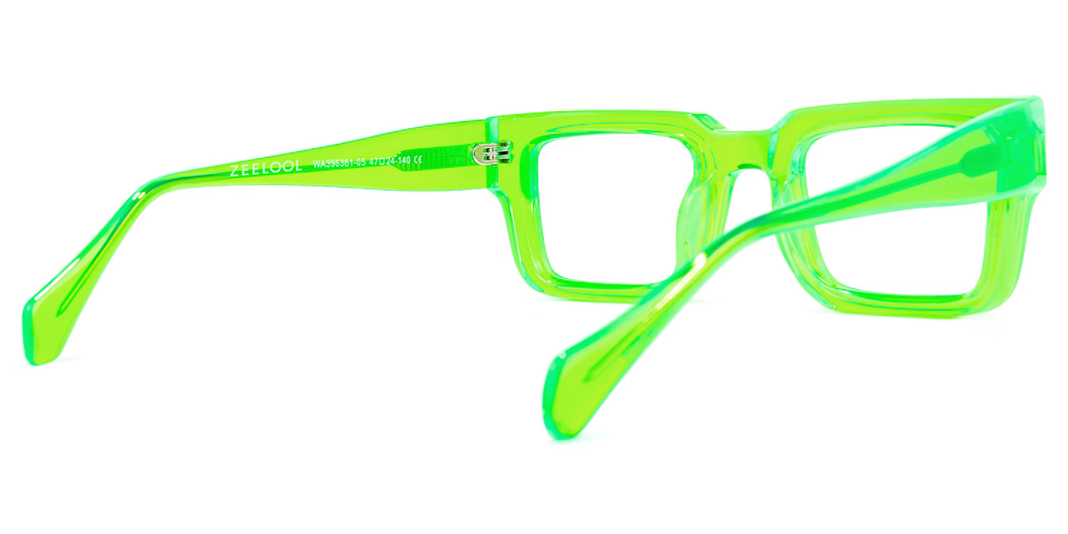 Glaucia Square Green Glasses3