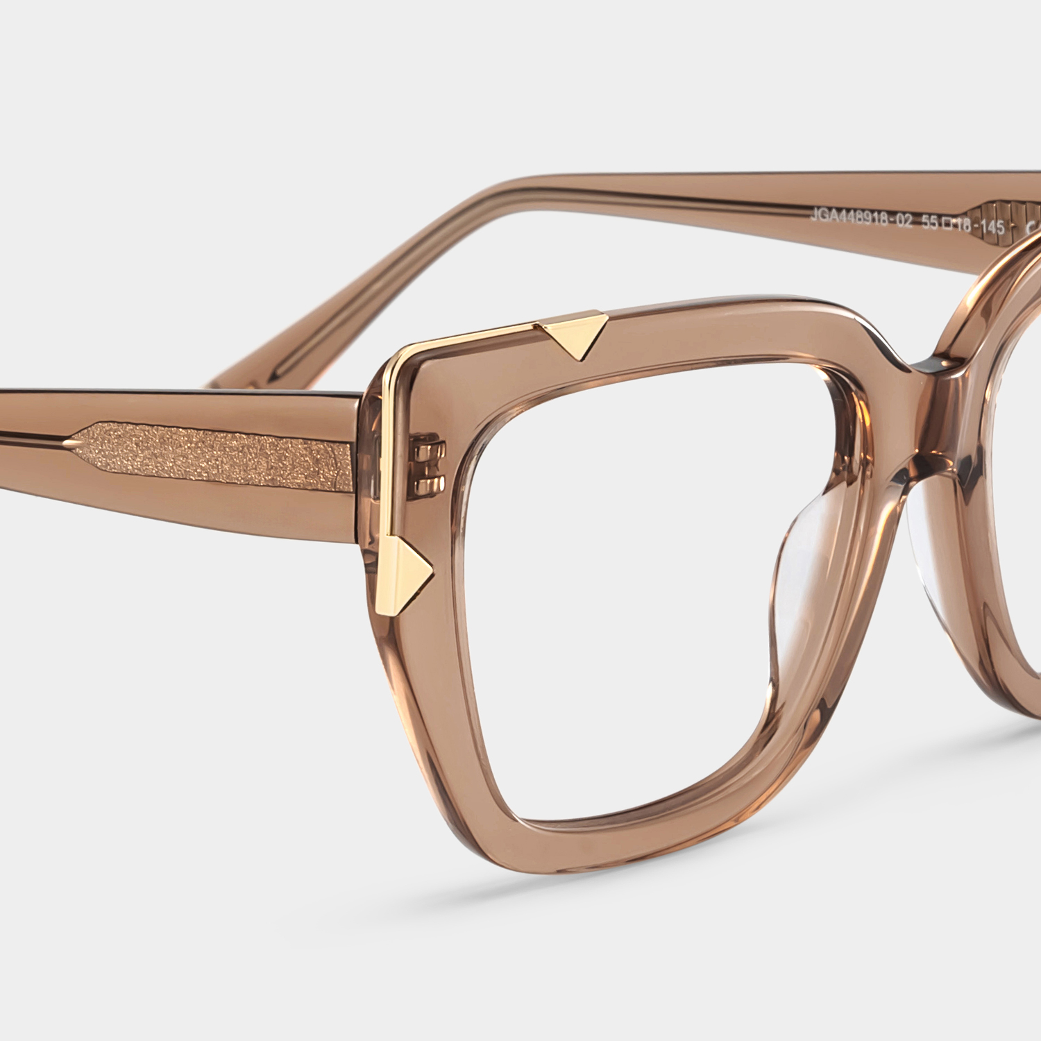 Dax Square Champagne Frame Eyeglasses for Women| ZEELOOL5