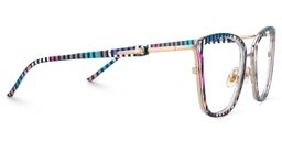 Marisa Cateye Blue Purple Stripe Glasses3