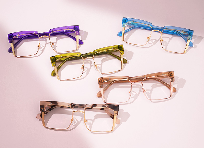 Designer Kiana Champagne Frame Glasses | ZEELOOL UK6