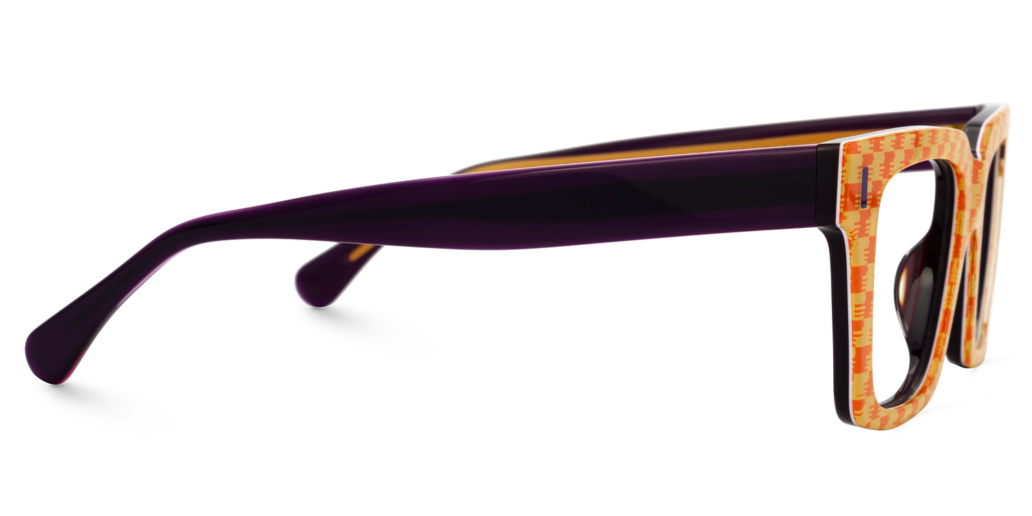 Kirkland Orange Rectangle Designer Eyeglasses2