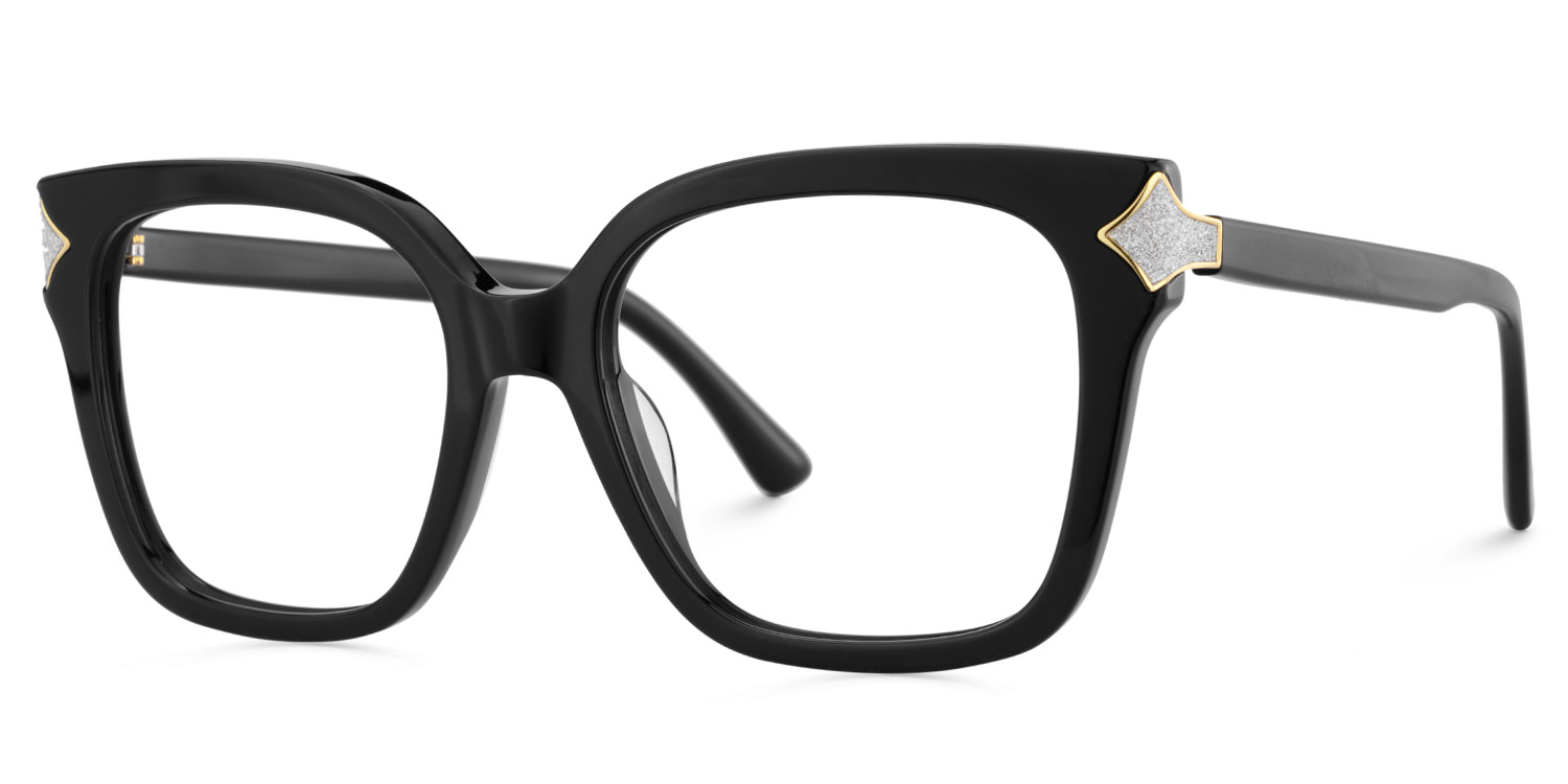 Black Square Frame Glasses - Shakeel on Sale | ZEELOOL UK3