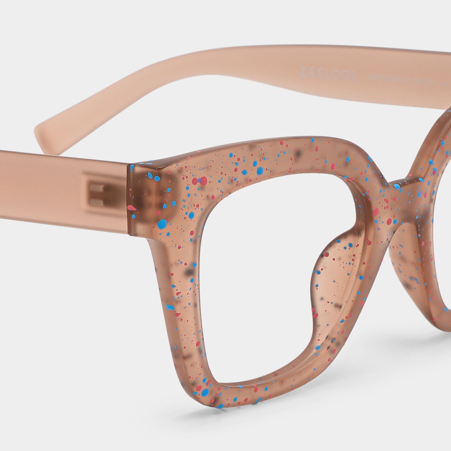 Malcolm Large Square Nerdy Glasses with Matte Brown5