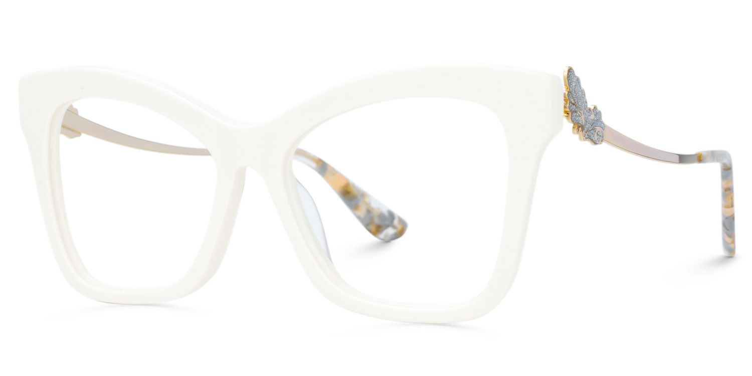 Elida Big White Glasses on sale | ZEELOOL UK2