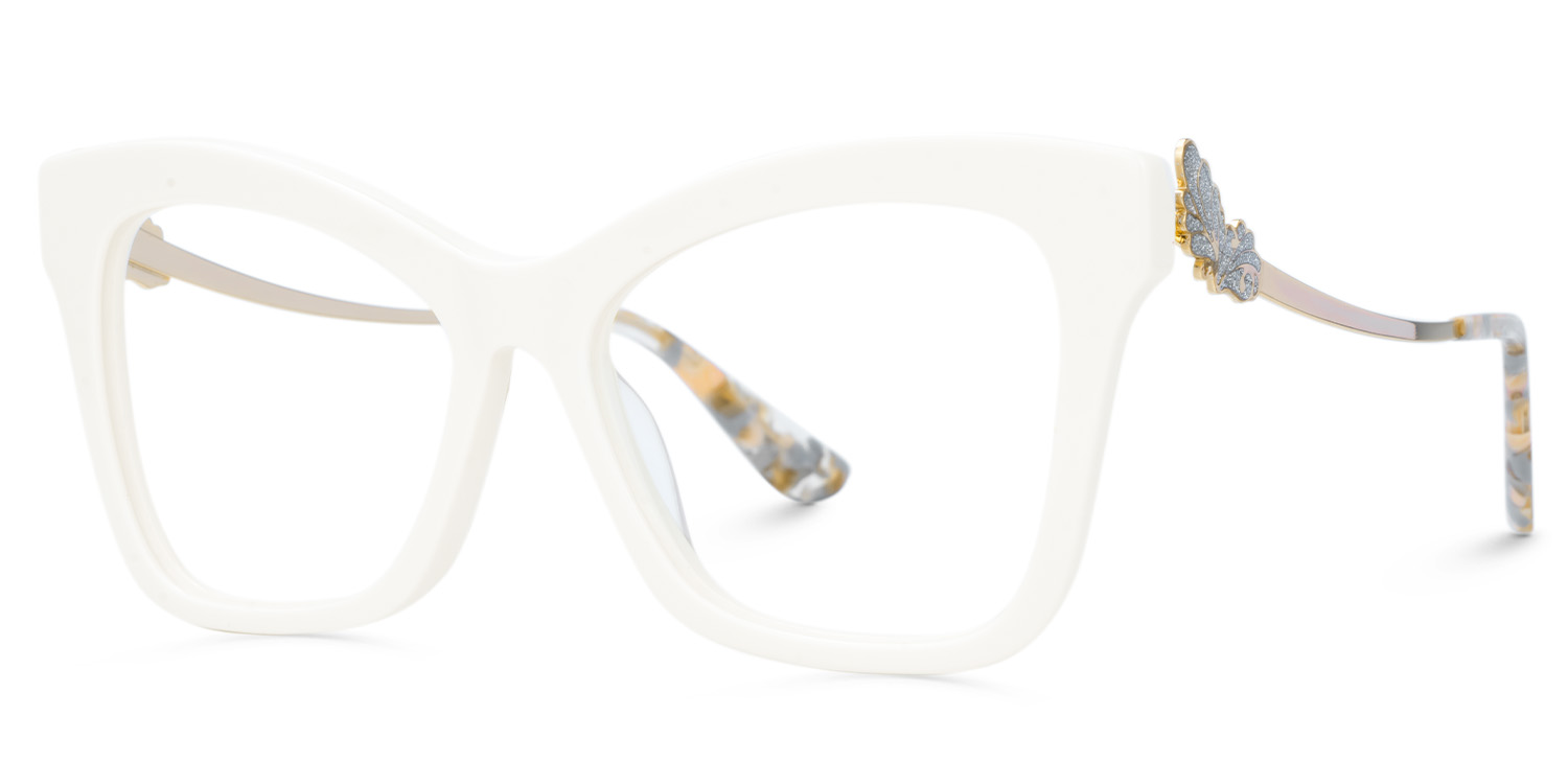 Elida Big White Glasses on sale | ZEELOOL UK2