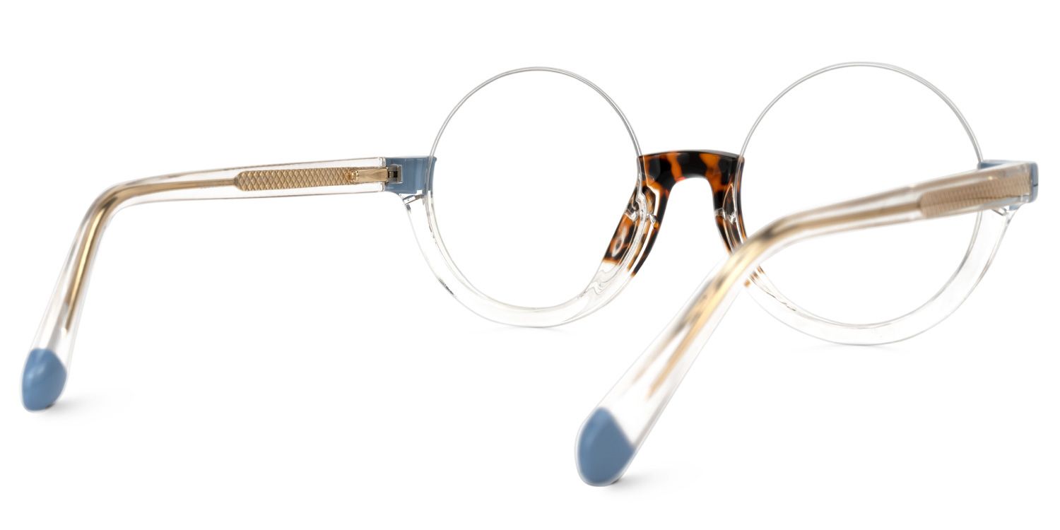 Cheril Round Clear Glasses3