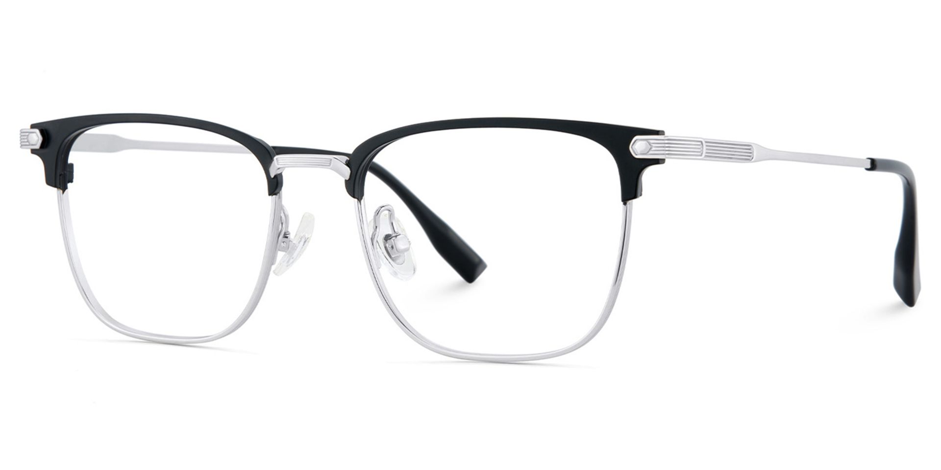 Men's Titanium Eyeglass Frames with Browline Shape3