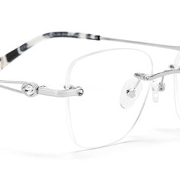 Seth Silver Rectangle Glasses5