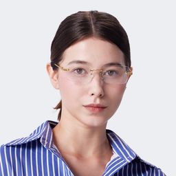 Peavy Rectangle Gold Glasses7