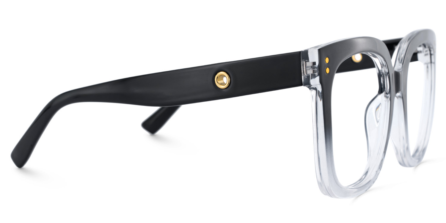 Ebony Square Black Crystal Glasses4