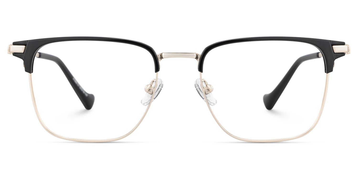 Owen Eyeglasses in Square Black Gold Frame | ZEELOOL UK1